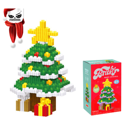 Ulikey Blocchi Costruzione Albero Di Natale Con Luci LED E Carillon, Set Mattoncini Musicali, Regalo Per Bambini E Adulti 8+ Anni - 2