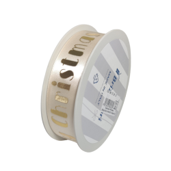 Nastro raso Merry Christmas oro