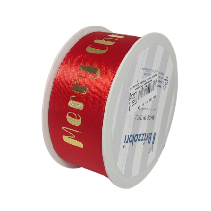 Nastro raso Merry Christmas rosso Nastro raso Merry Christmas rosso
