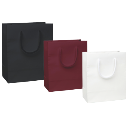 Sacchetti Lux in Carta con Cordini in Cotone - Nero Rosso e Bianco Sacchetti Lux in Carta con Cordini in Cotone - Nero Rosso e Bianco