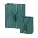 Shopper Marlon con righe oro e tag
