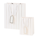 Shopper Marlon con righe oro e tag