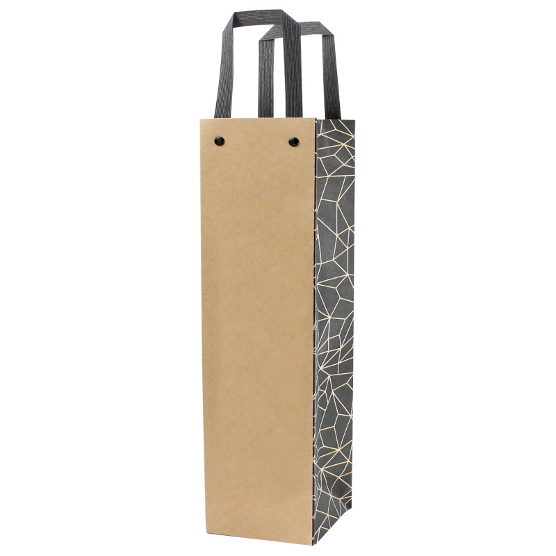 Sacchetti avana per bottiglia Magnum con maniglia piatta