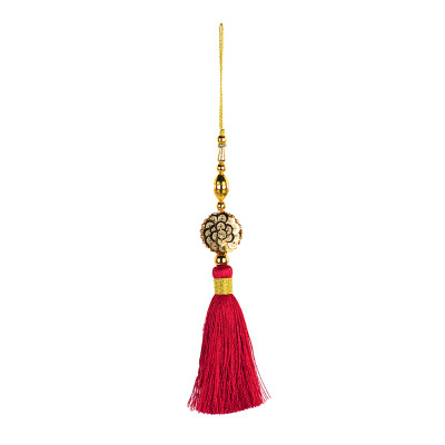 Nappa rossa con decorazione oro da appendere