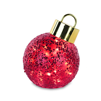 Sfera rossa inclinata con led