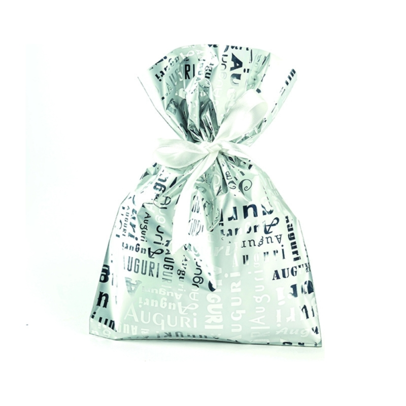 Buste regalo Metal Tanti Auguri argento