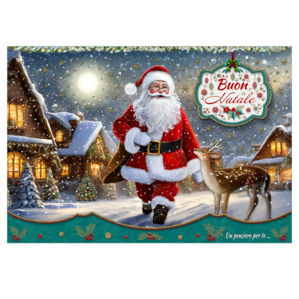 Biglietto portasoldi babbo natale: Incartare