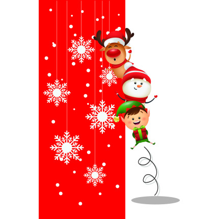 Biglietto natale pupazzi