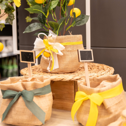 Sacchetto confettata in juta Calcutta (4 pezzi)