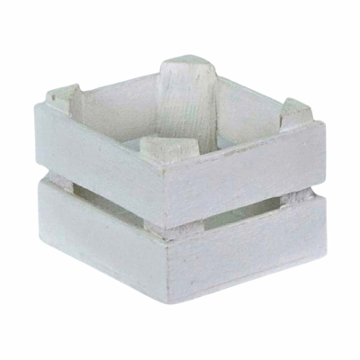 Cassetta in legno bianco