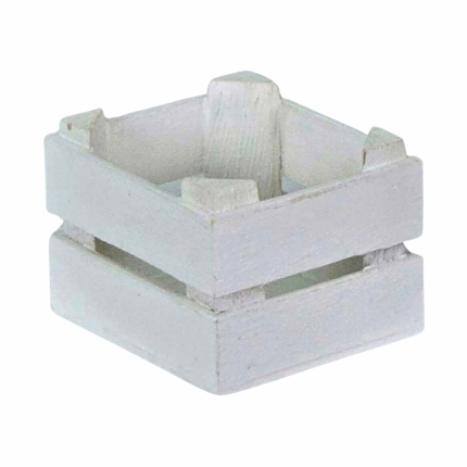 Cassetta in legno bianco