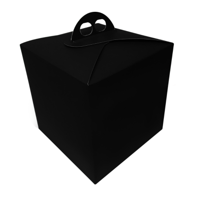 Scatola porta panettone nera con manico 1Kg