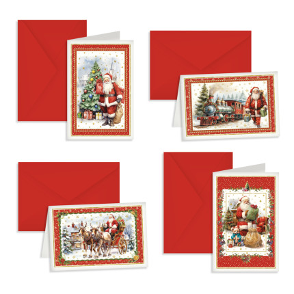 Biglietto Babbo Natale classico