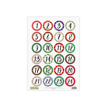Stickers rotondi calendario avvento