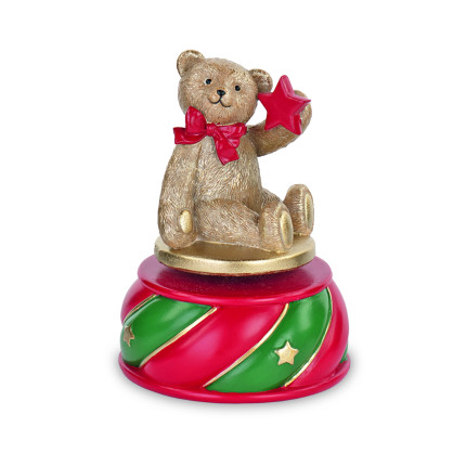Carillon orsetto con fiocco rosso Carillon orsetto con fiocco rosso