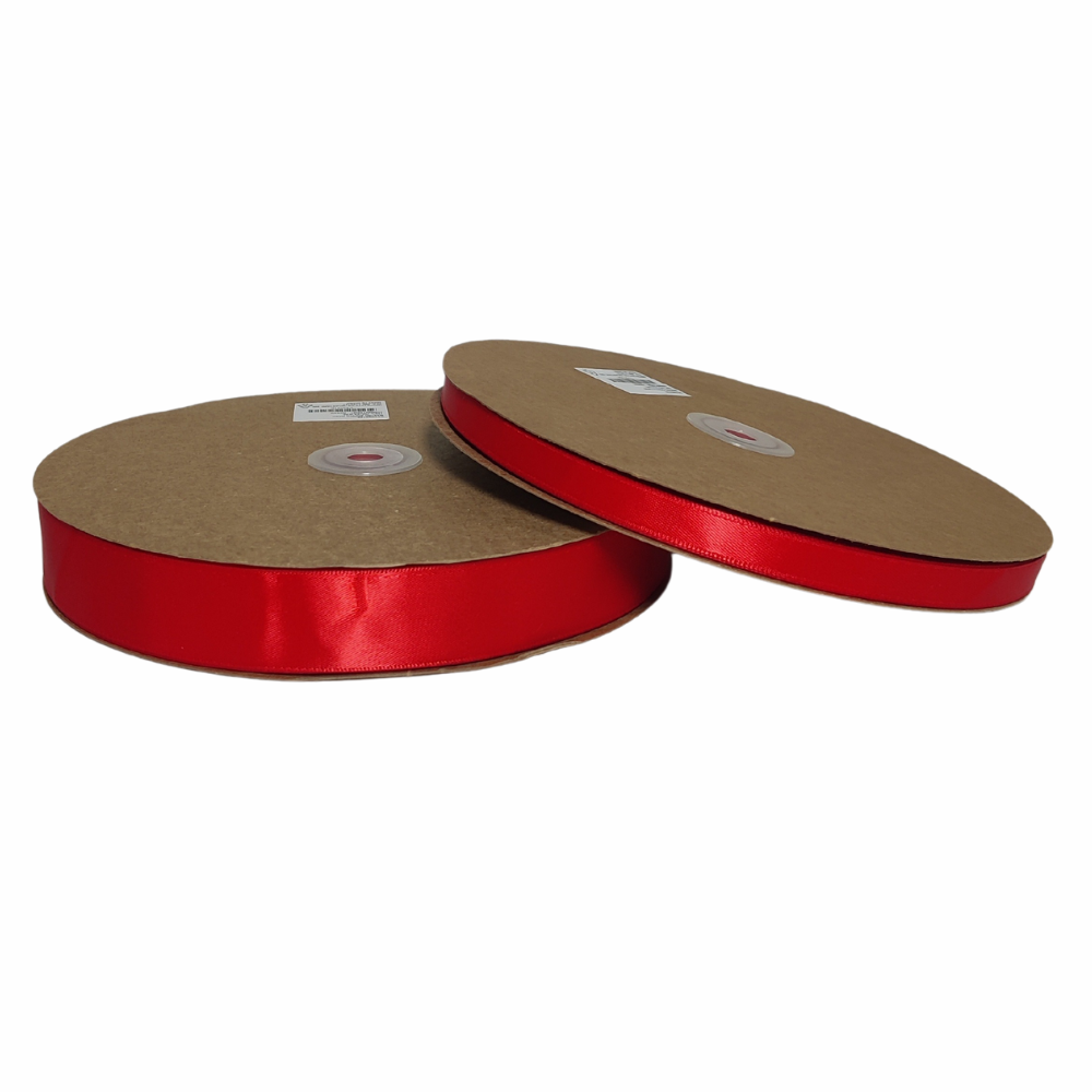 Nastro doppio raso 100 metri rosso