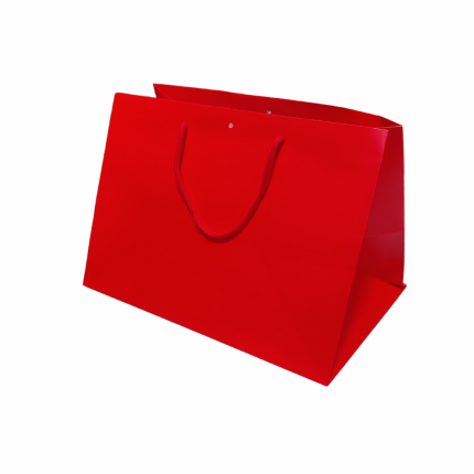 Sacchetti in carta plastificata tinta unita rossi Sacchetti in carta plastificata tinta unita rossi