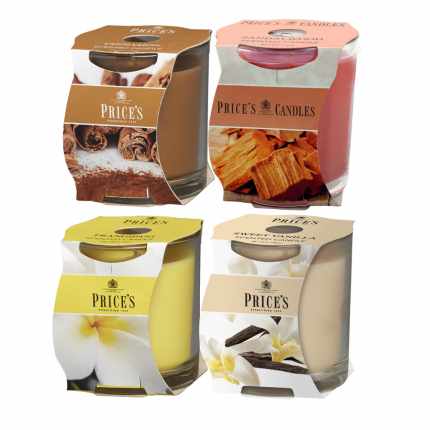 Candela profumata in vetro