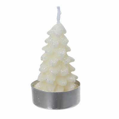 Tealight Xmas Tree bianche (4 pezzi)
