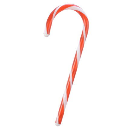 Caramella Candy Cane bianca e rossa 34cm
