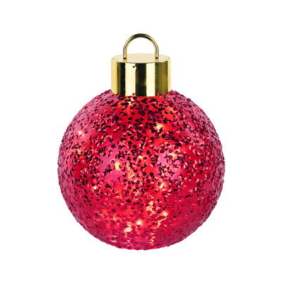Sfera rossa lavorata con led