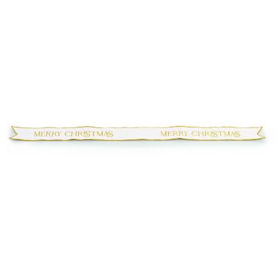 Runner velluto Merry Christmas bianco 114cm