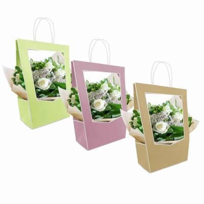 Sacchetto porta fiori in carta con finestra