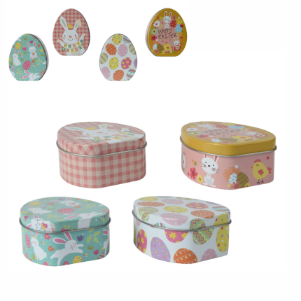 Scatola in latta uovo 11cm