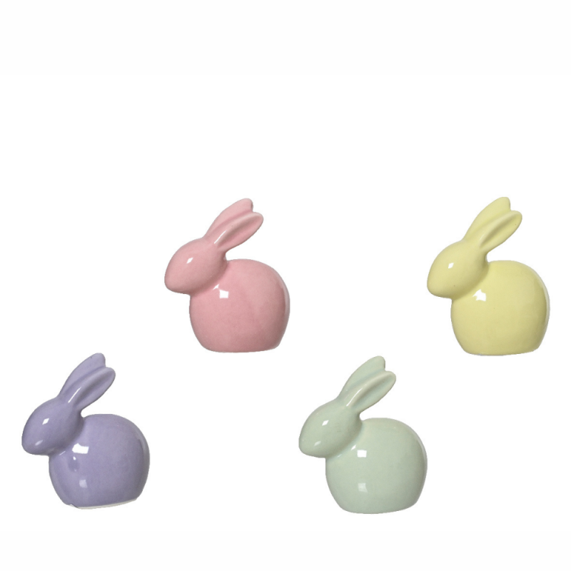 Coniglietto in porcellana colorato 6cm