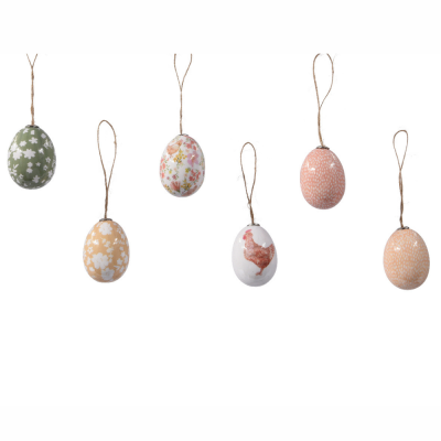 Ovetti pendenti decorativi lucidi in confezione (6 pezzi) 2