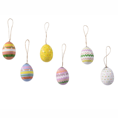 Ovetti pendenti decorativi lucidi in confezione (6 pezzi) 2