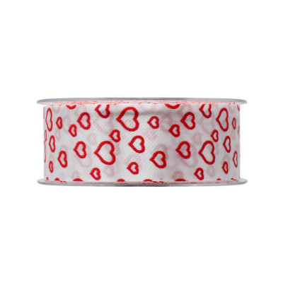 Nastro in tessuto royal con cuori