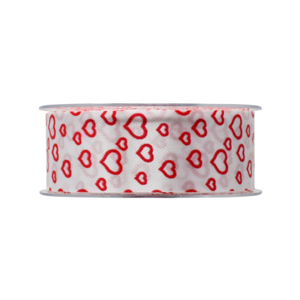 Nastro in tessuto royal con cuori Nastro in tessuto royal con cuori