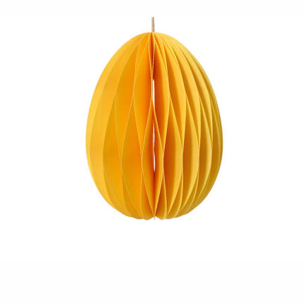 Uovo in carta plisse' giallo 6cm Uovo in carta plisse' giallo 6cm