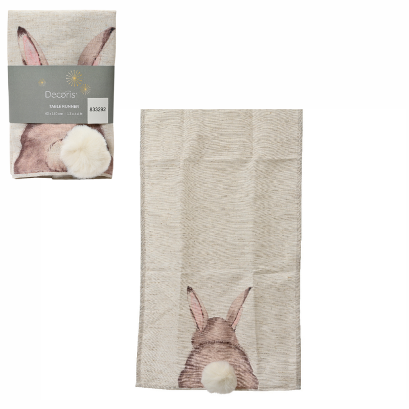 Runner da tavolo con pom pom