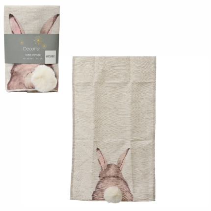 Runner da tavolo con pom pom