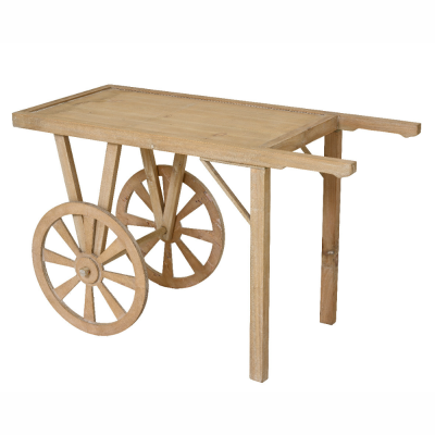 Carretto con ruote in legno