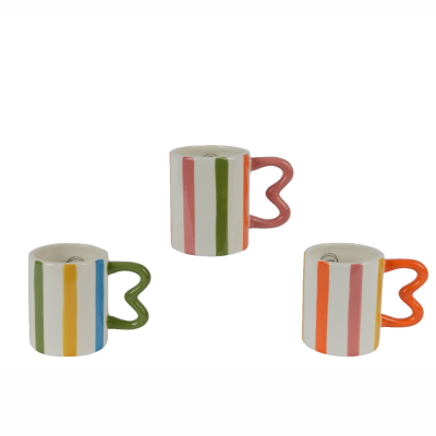 Tazza Dolomite righe colorate