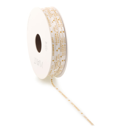 Nastro in raso just married