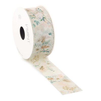 Nastro organza romantica sfrangiato