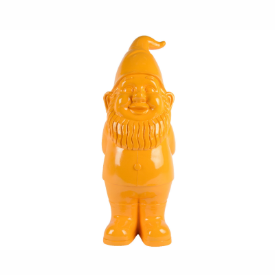 Gnomo in ceramica arancio 80cm