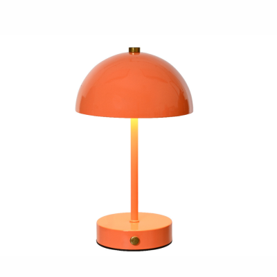 Lampada da tavolo in metallo arancio
