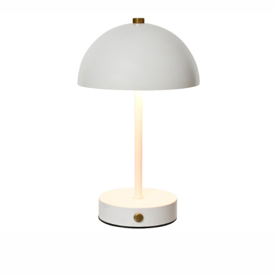Lampada da tavolo in metallo bianco