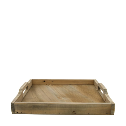 Vassoio storico in legno con manici 38x38cm Vassoio storico in legno con manici 38x38cm