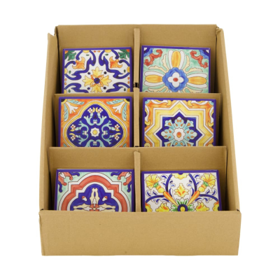 Sottobicchiere quadrato in ceramica