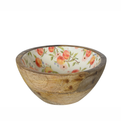 Bowl pesche in legno di mango