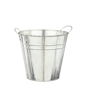 Secchiello in metallo argento grande Secchiello in metallo argento grande