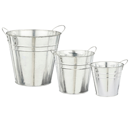 Secchiello in metallo argento Secchiello in metallo argento