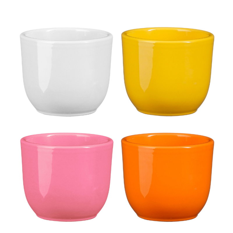 Vasetto Tusca colorato rotondo