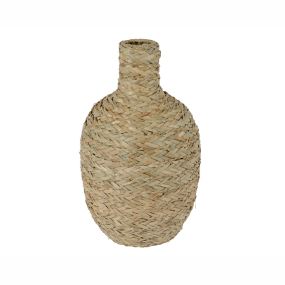 Vaso intrecciato in corda naturale